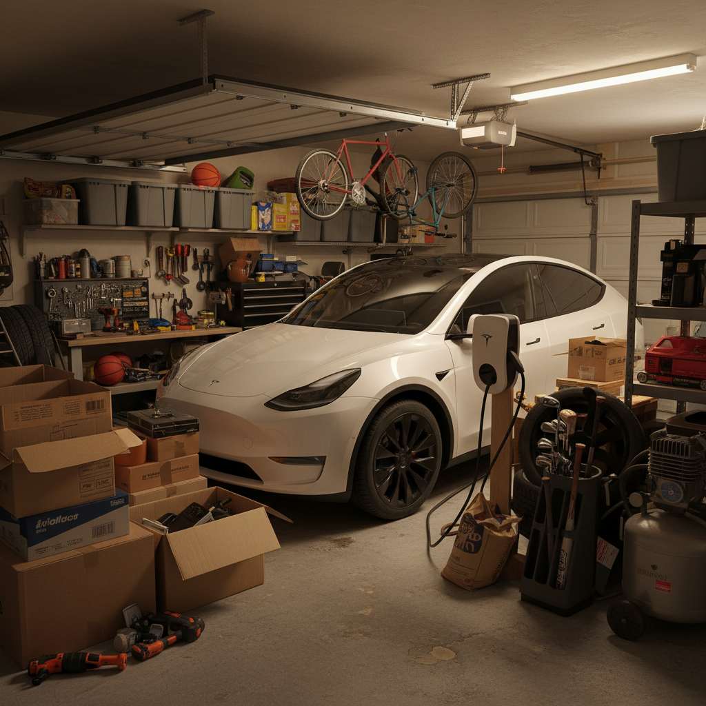 EV Sales Decline Highlights Charging Challenges and Garage Space Crisis